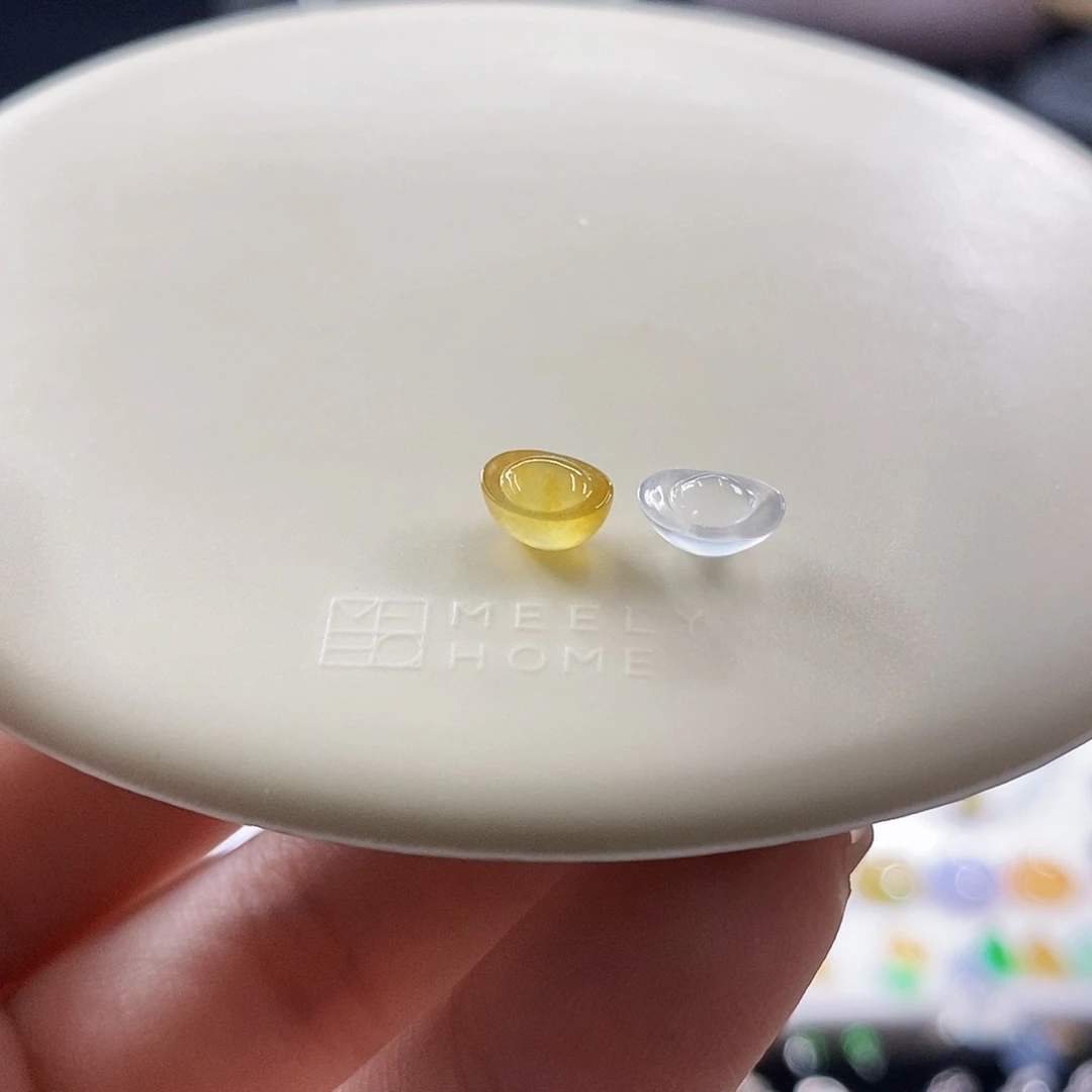 散珠翡翠元宝一对