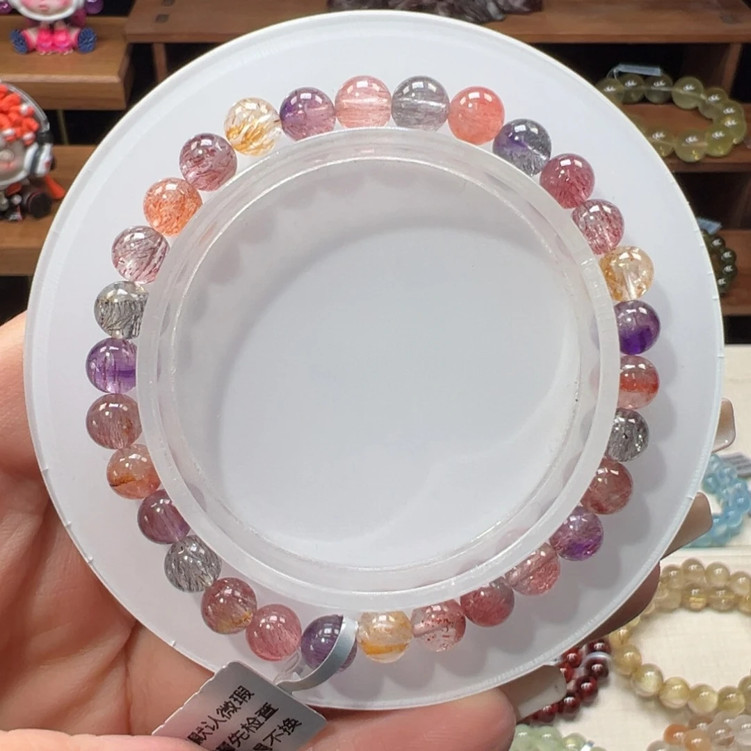 水晶手串未镶嵌毕业级仙女超七6.2mm