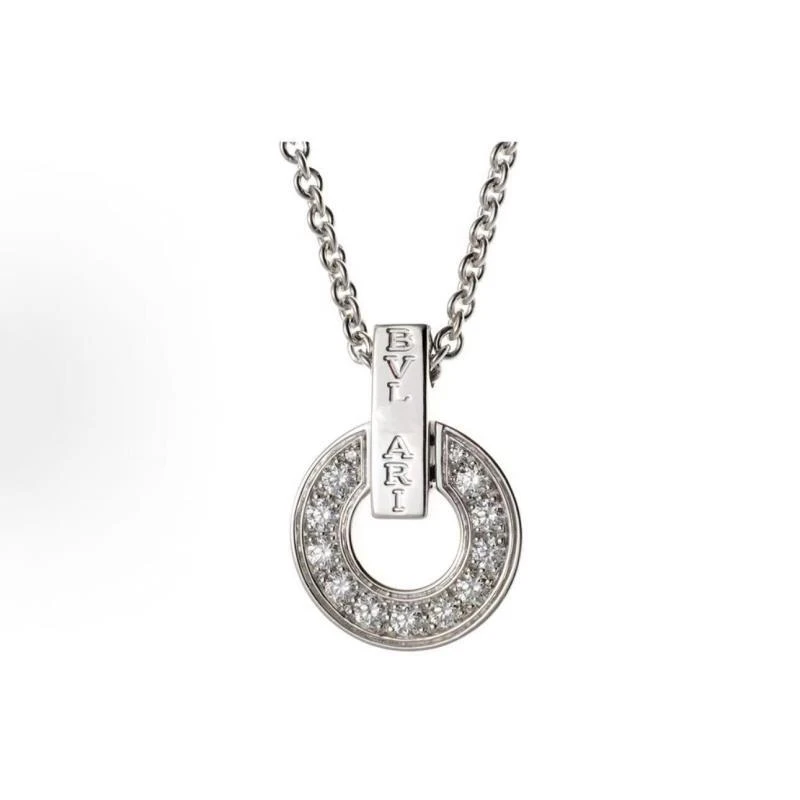 【高奢V金】银色满钻镀K金镂空项链