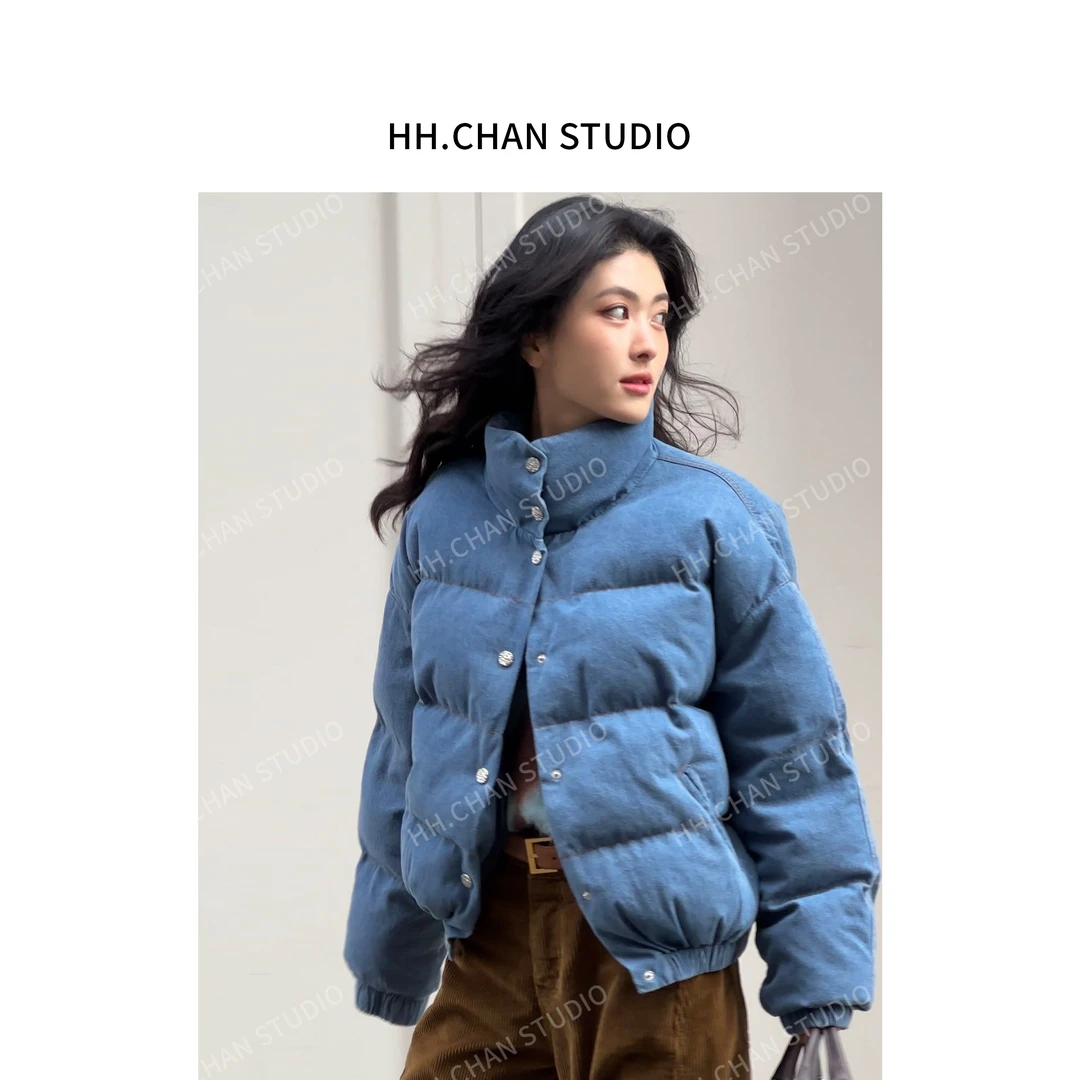 HH.CHAN“冬令牛仔”定制牛仔杰妮同款小香牛仔冬季保暖棉服