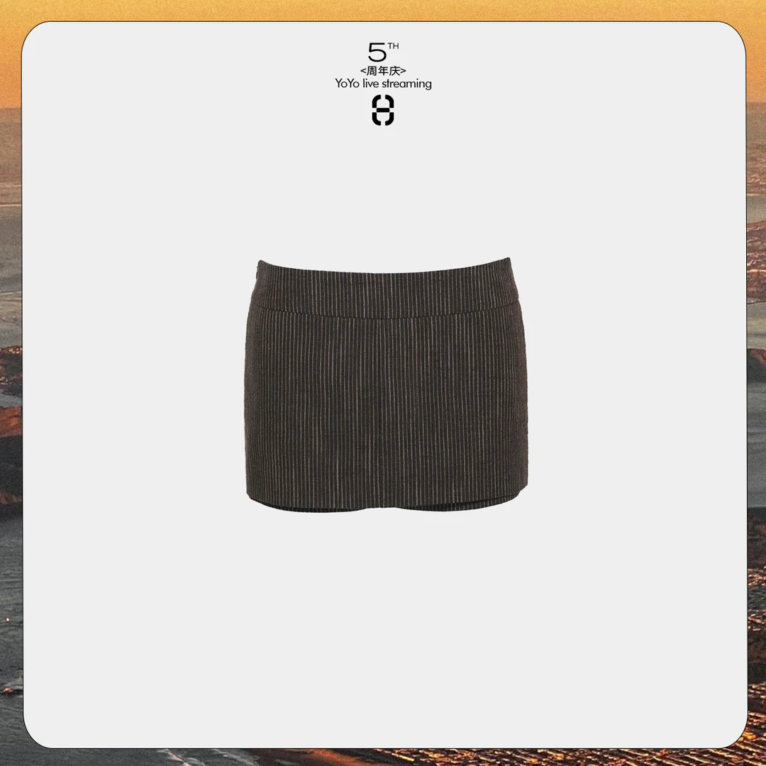 9月23日10:00新品 FORNI 广角超模腿 高密抗皱色织暗条纹西装裙裤