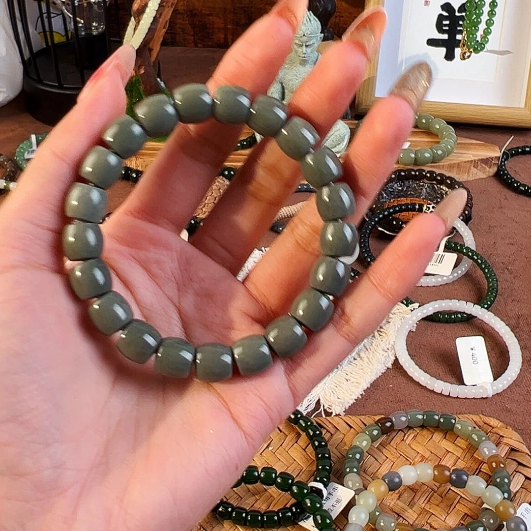 和田玉未镶嵌手链