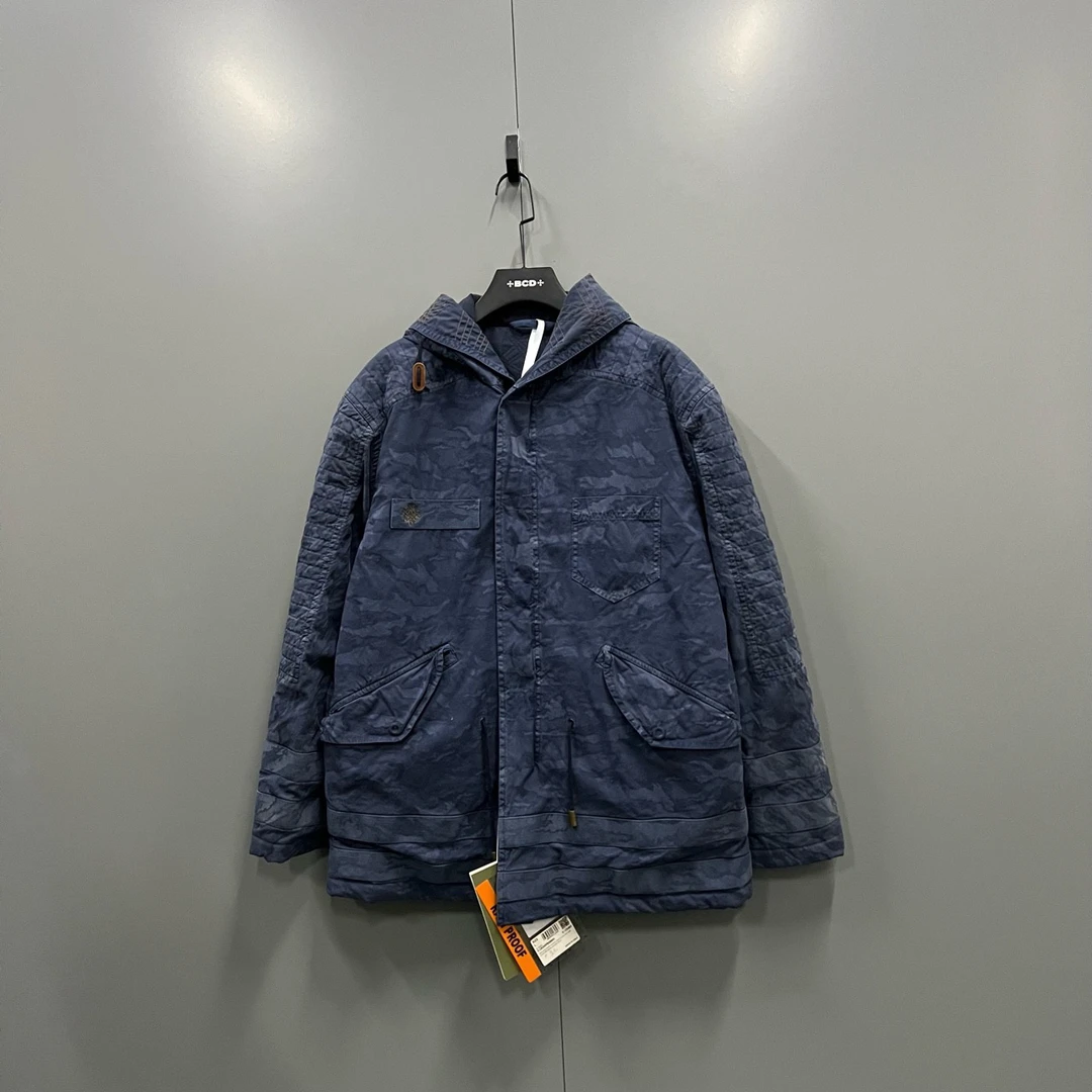 未使用 Mr&Mrs/先生 小姐 y22 蓝色迷彩连帽夹克 S码 L码 008832