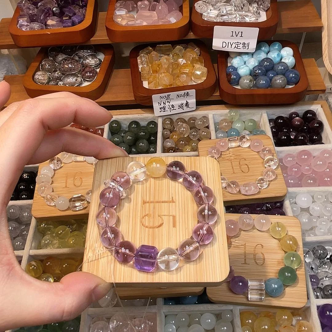 烟晶手链合金?****ᵕ水晶