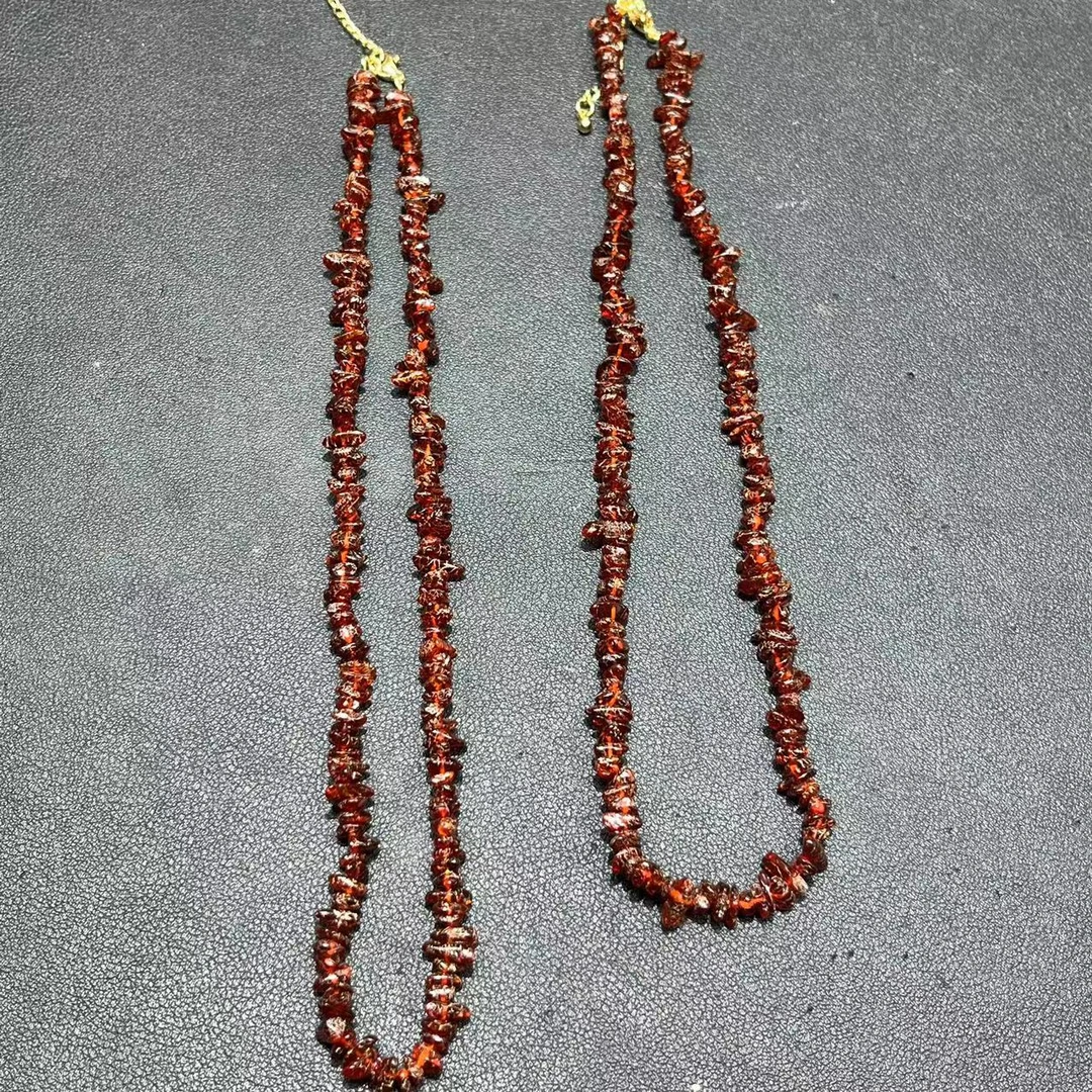 【胖】琥珀项链多样性发其一@k（可见溶洞橘皮爆裂纹）