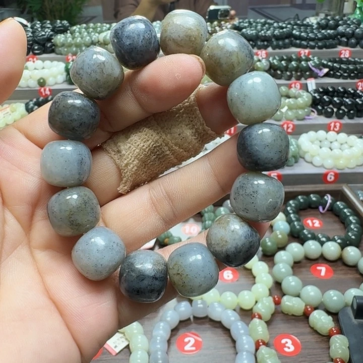 未镶嵌手链和田玉新疆青花老型卡16