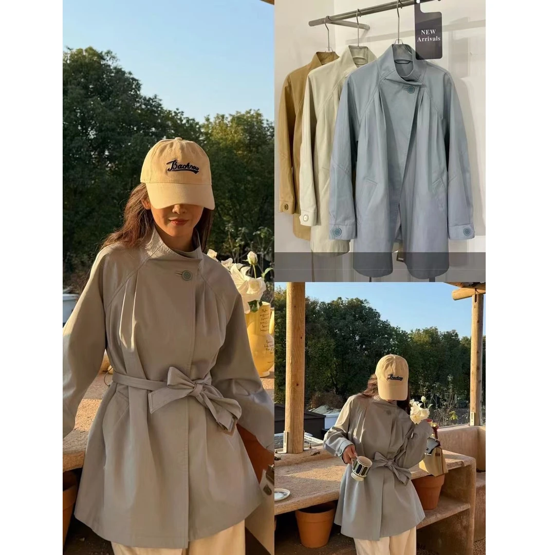 『时尚风衣H』舒适简约潮流洋气减龄风衣8606