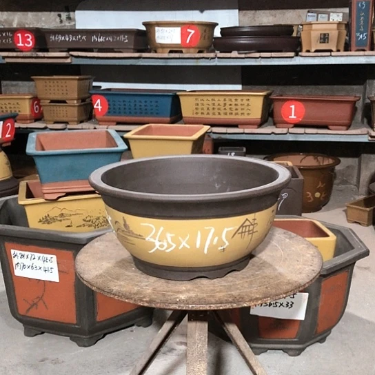 紫砂紫砂花盆包邮