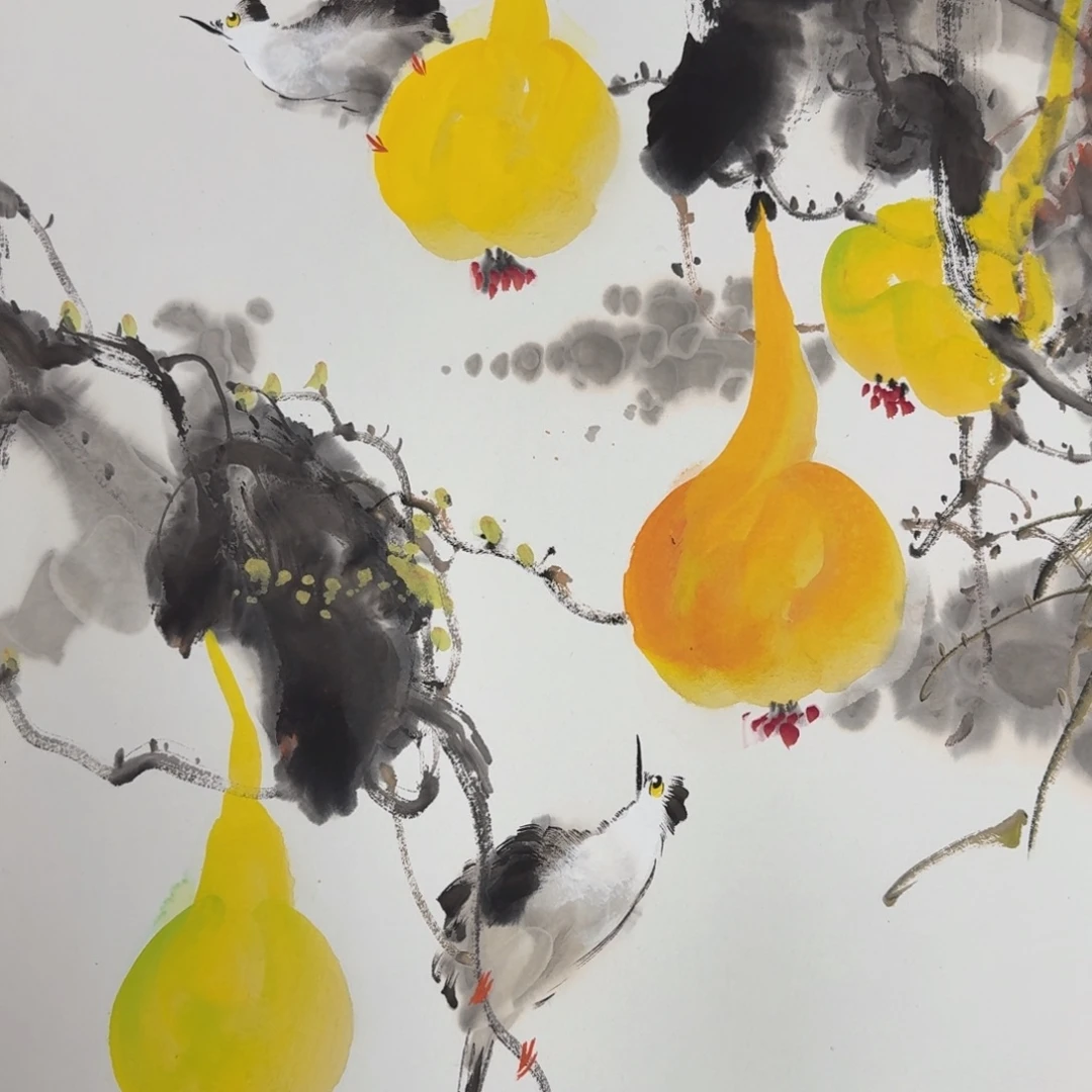 国画国画作品山水花鸟纯手绘