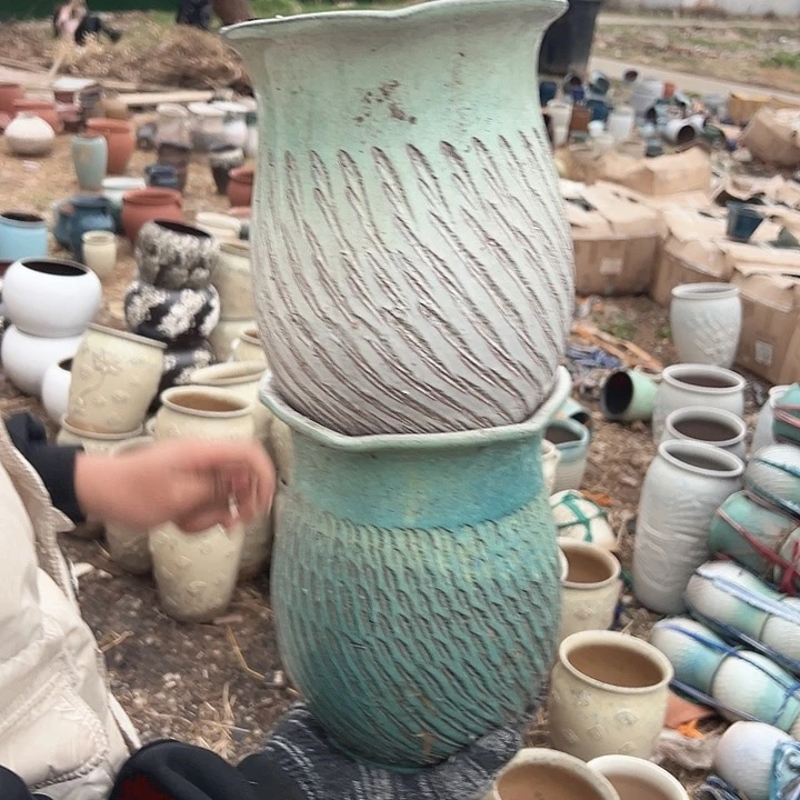紫砂花盆高度21口15