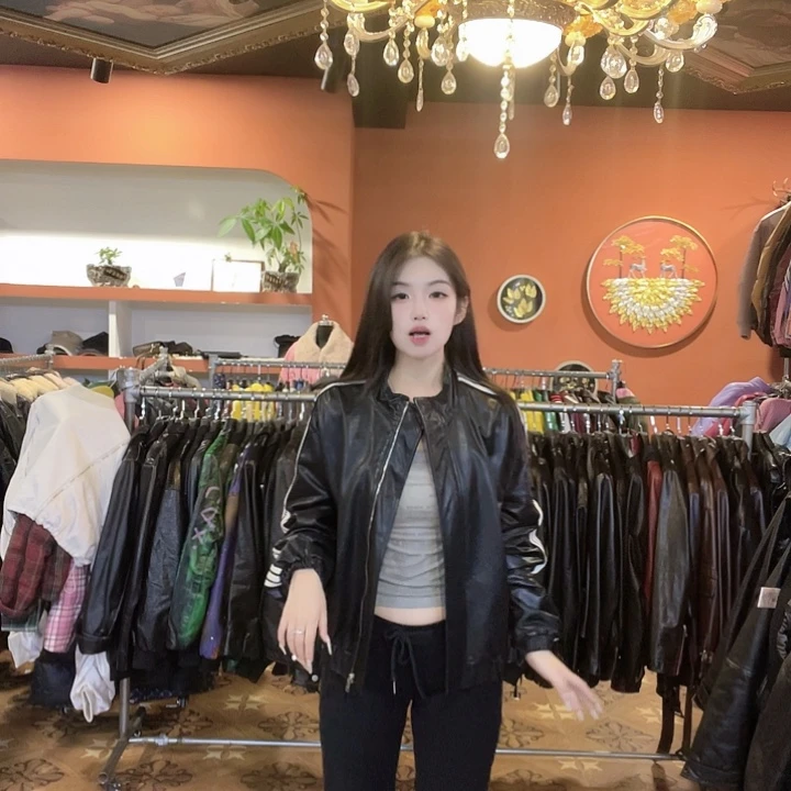 真皮绵羊皮外套s-296