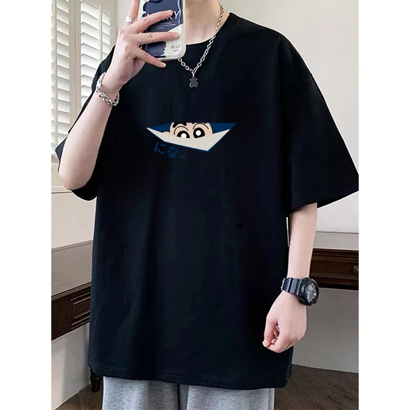 潮牌纯棉短袖男t恤宽松男款大码男女同款美式休闲情侣上衣服学生