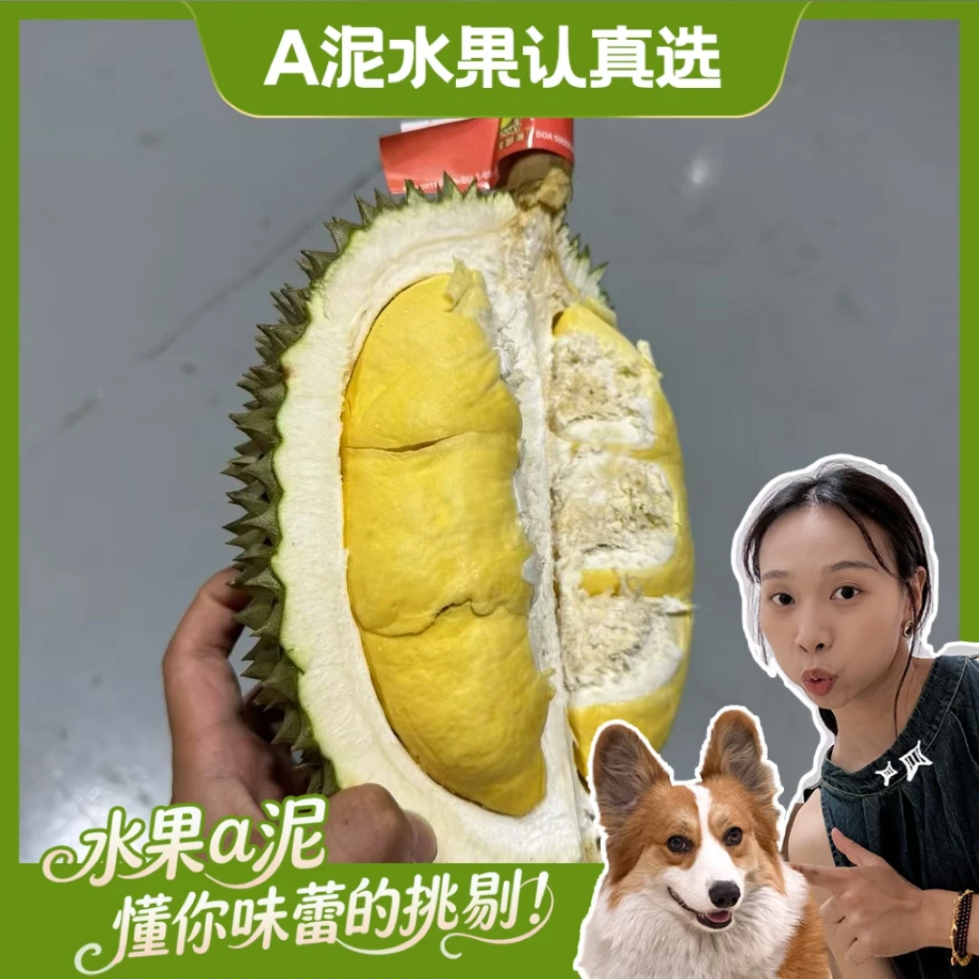 “部落长柄”泰国空运树上熟鲜果皇家长柄榴莲A果【包4房+坏果包赔】