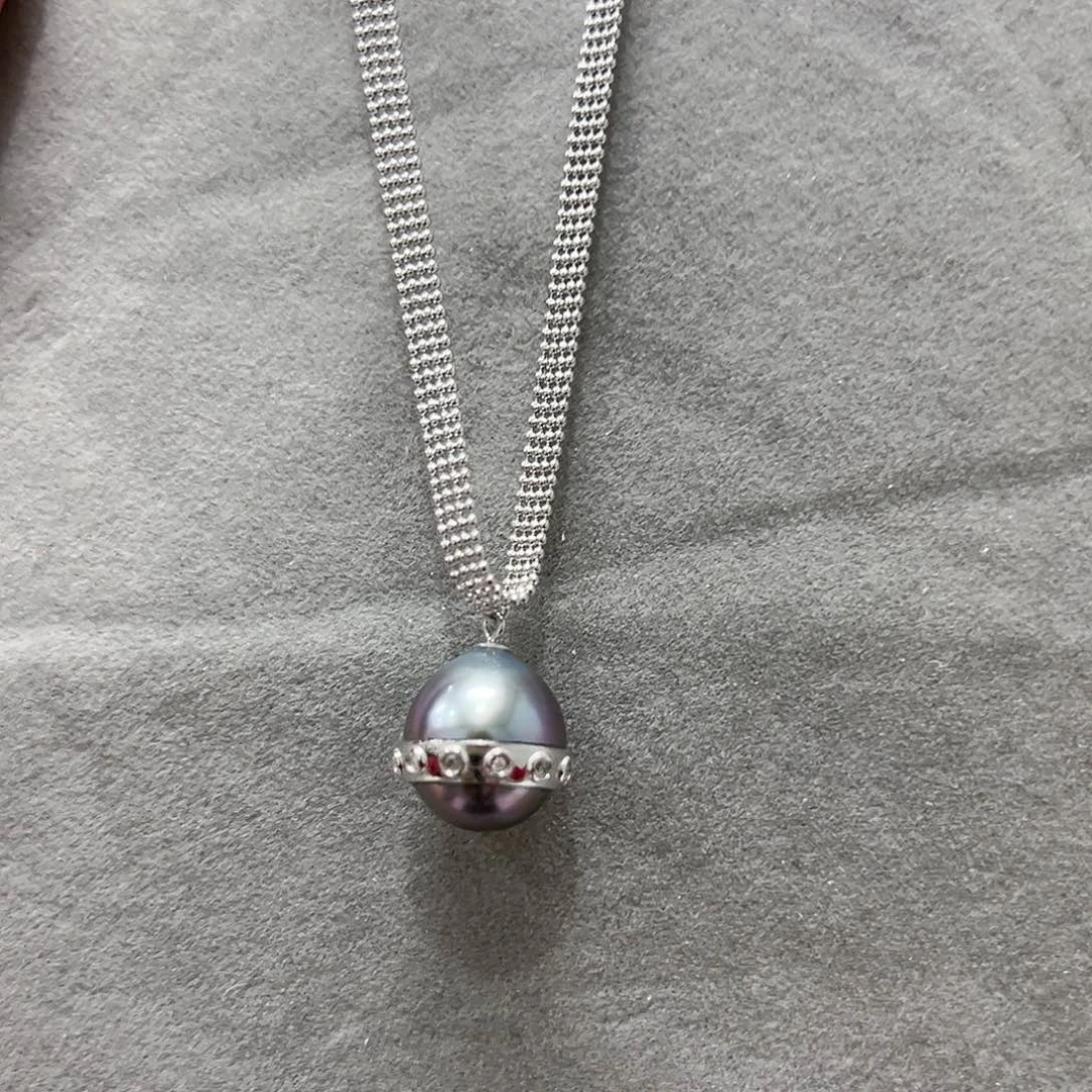 海水珍珠颈饰银S925镶嵌