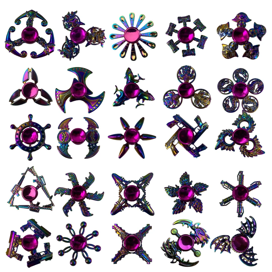 炫彩合金指尖陀螺手指陀螺休闲趣味转转玩具