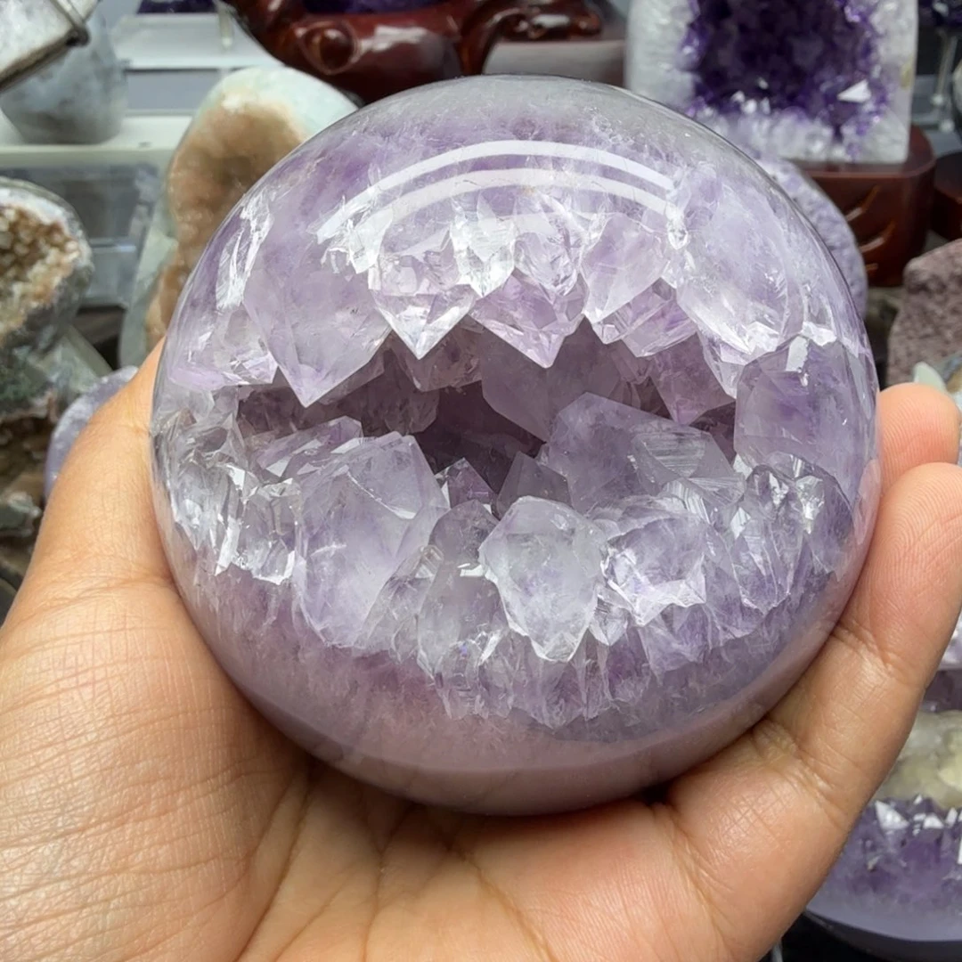 未镶嵌紫晶珠宝半成品