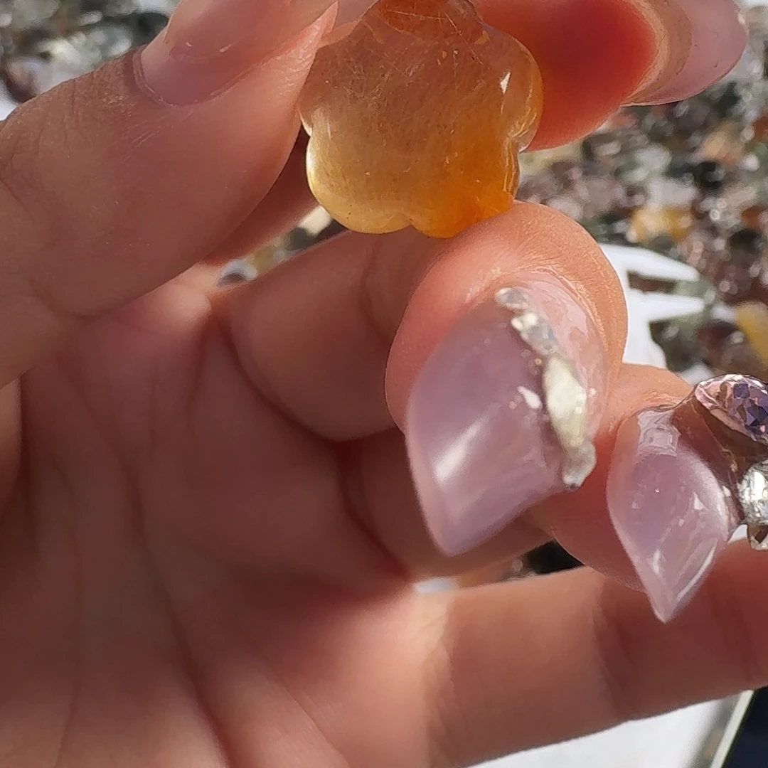 文***2水晶手链未镶嵌兔毛星星