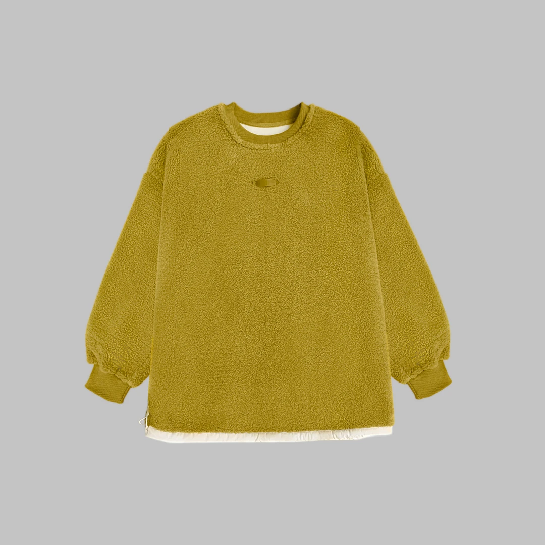 DEZI宝藏衣橱领软糯毛巾颗粒绒御寒卫衣女LS6923088