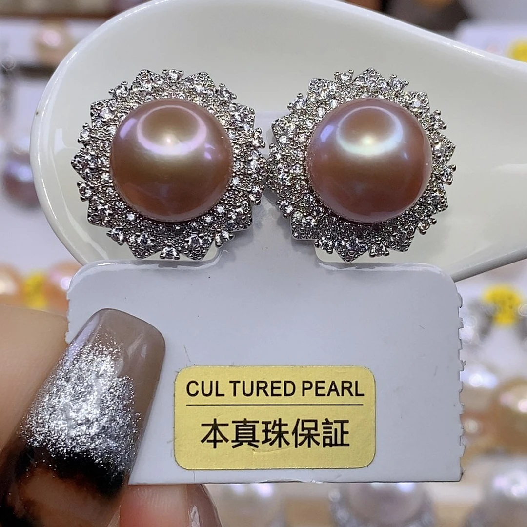 淡水珍珠未镶嵌耳饰F