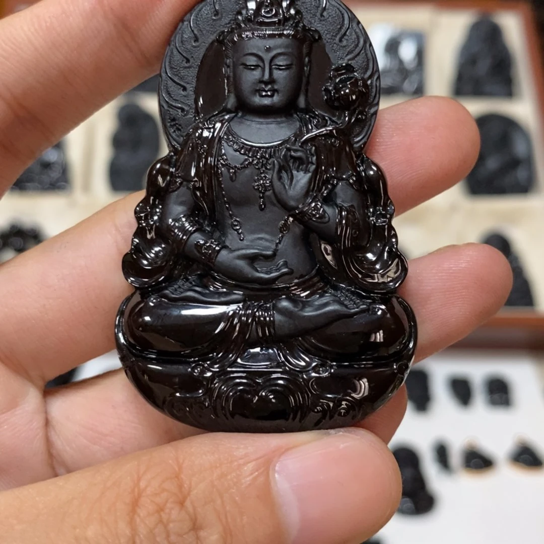 我***晴翡翠未镶嵌吊坠(赠链)观音