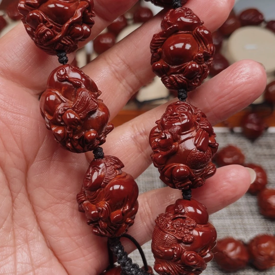 来***湖橄榄核手串八仙8888