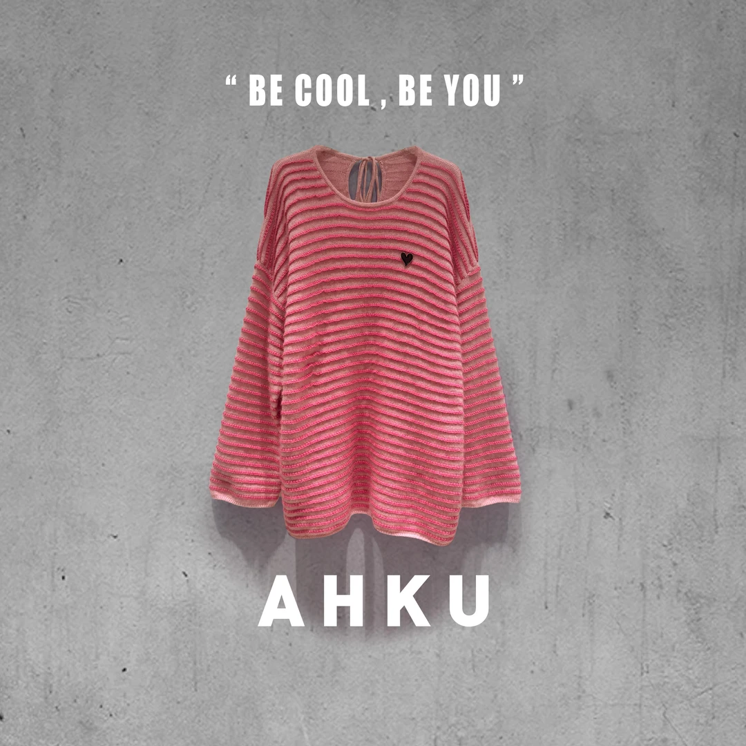 AHKU｜小众独立原创设计 条纹羊绒针织衫 G259152