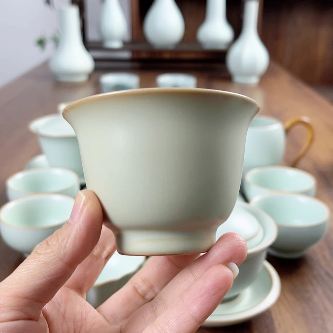 杯子诗****l仙南汝窑粉青主人杯