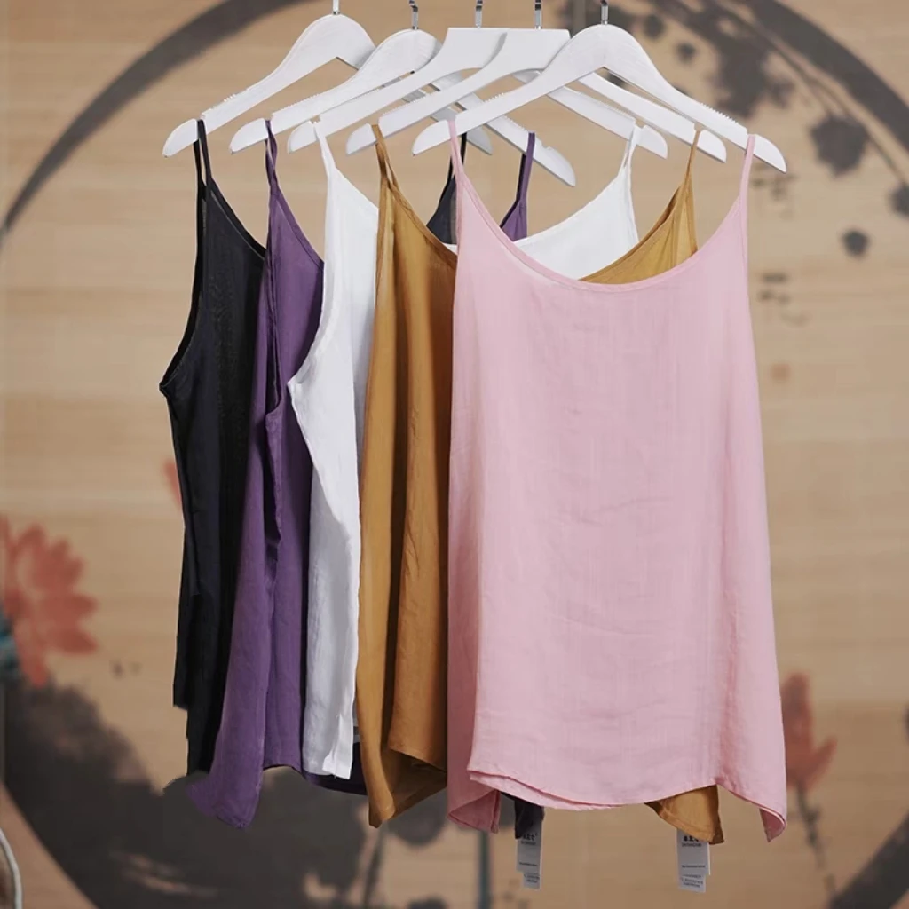新中式春夏凉爽百搭女装小背心吊带宽松休闲文艺上衣内搭外穿