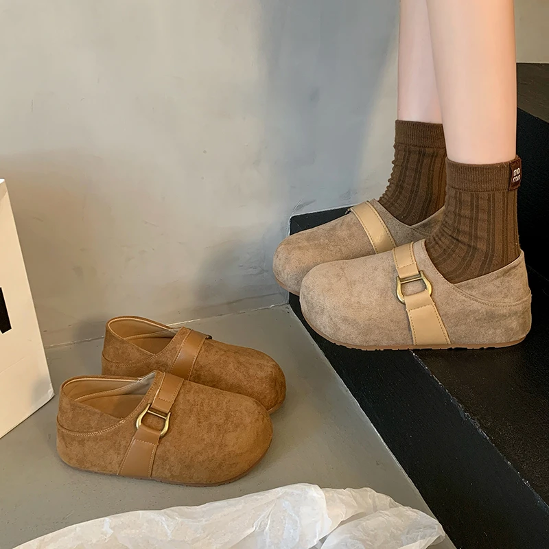 全包勃肯鞋女款2025新款爆款厚底春季穆勒鞋洋气百搭网红轻奢鞋子