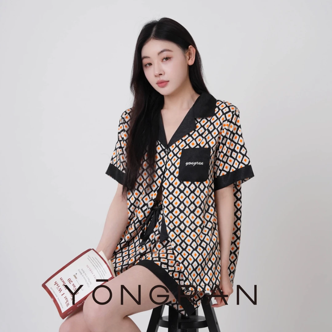 YONGRAN雍然｜森系黑 雍然家居服夏季睡衣短袖短裤