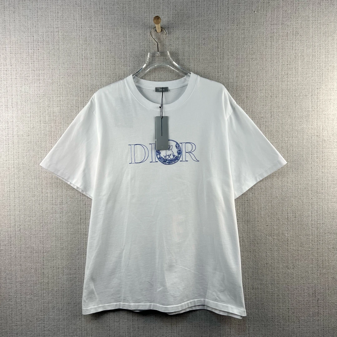 未使用 DIOR/迪奥 SS25 联名款 小猫Logo刺绣短袖/尺码3XL/9111