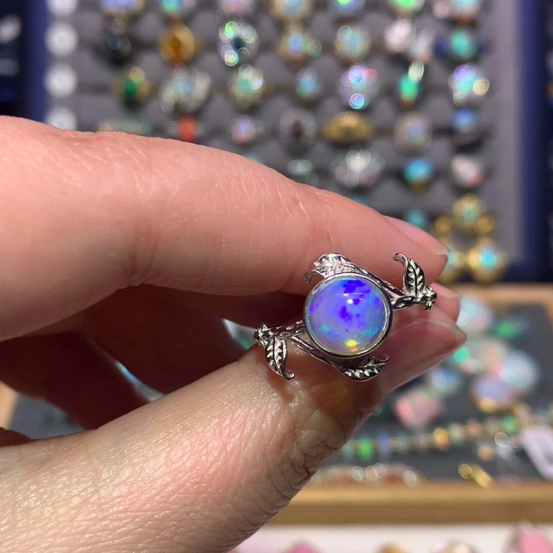 银S925镶嵌欧泊戒指款式