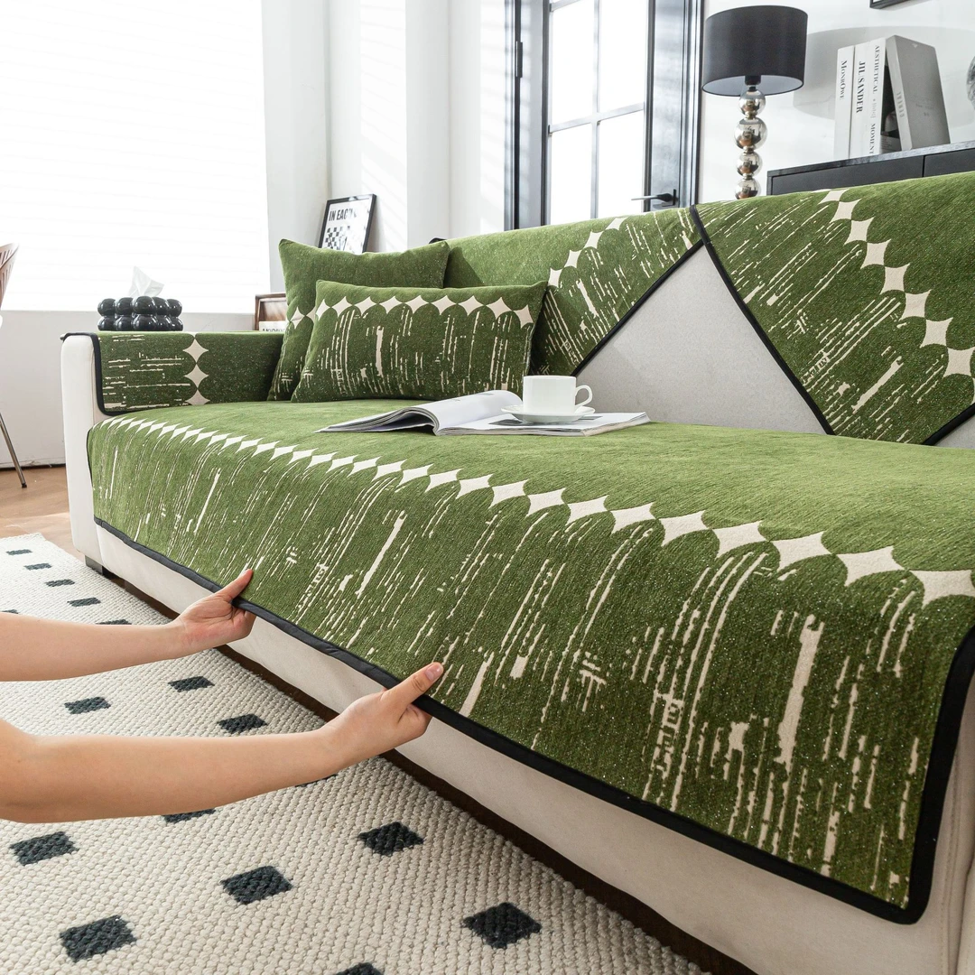 高档加厚四季通用轻奢高级感防滑沙发垫纯色沙发套罩盖布坐垫