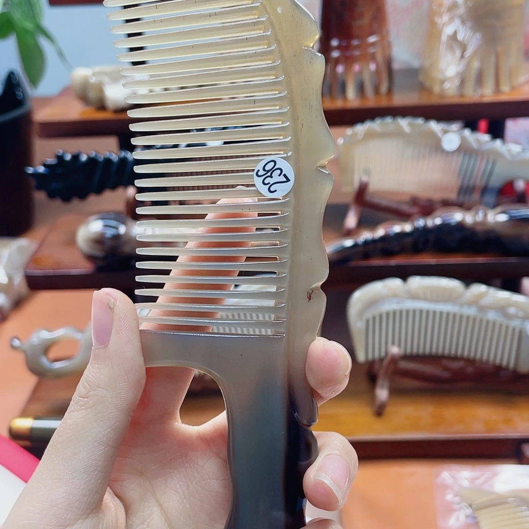 纯手工制作牛角梳236
