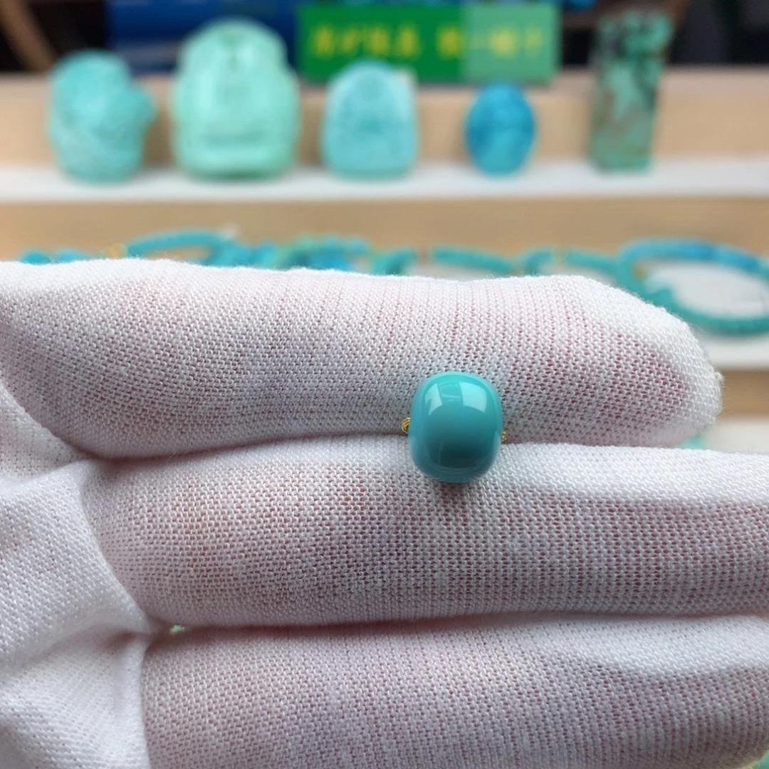 未镶嵌绿松石珠宝奇石10mm