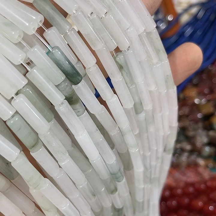 合金玛瑙/玉髓珠宝半成品2个天山翠管珠