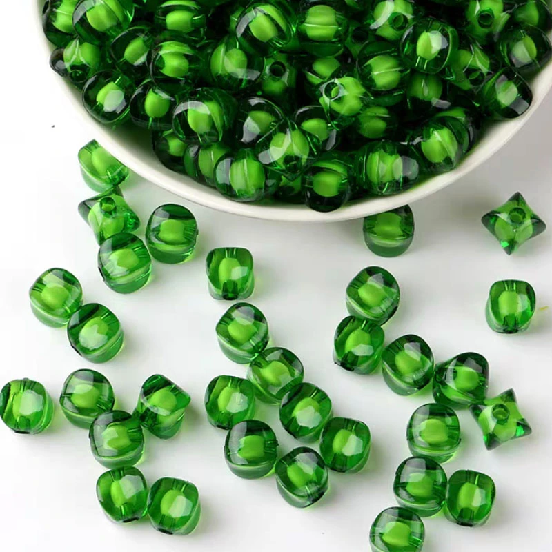 手工串珠四角珠中珠四面珠白菜材料散珠穿珠卡10珠