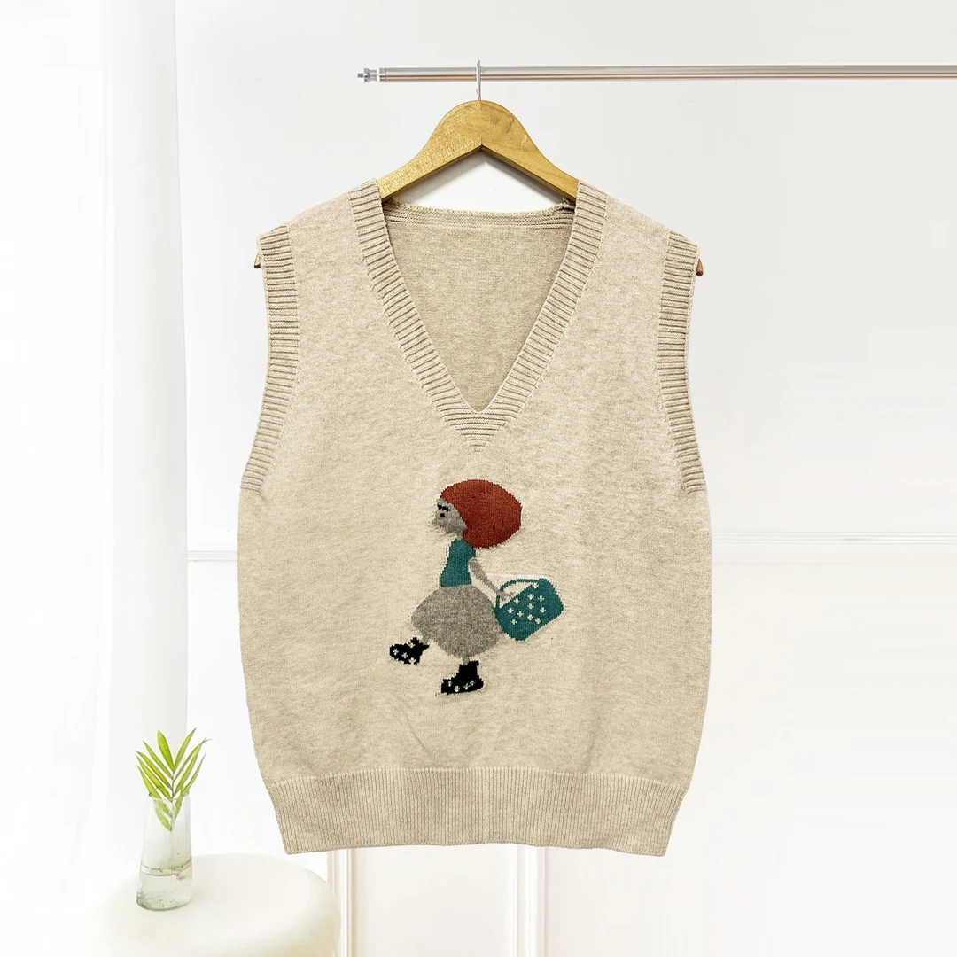 新品上新！女士V领无袖针织背心H282