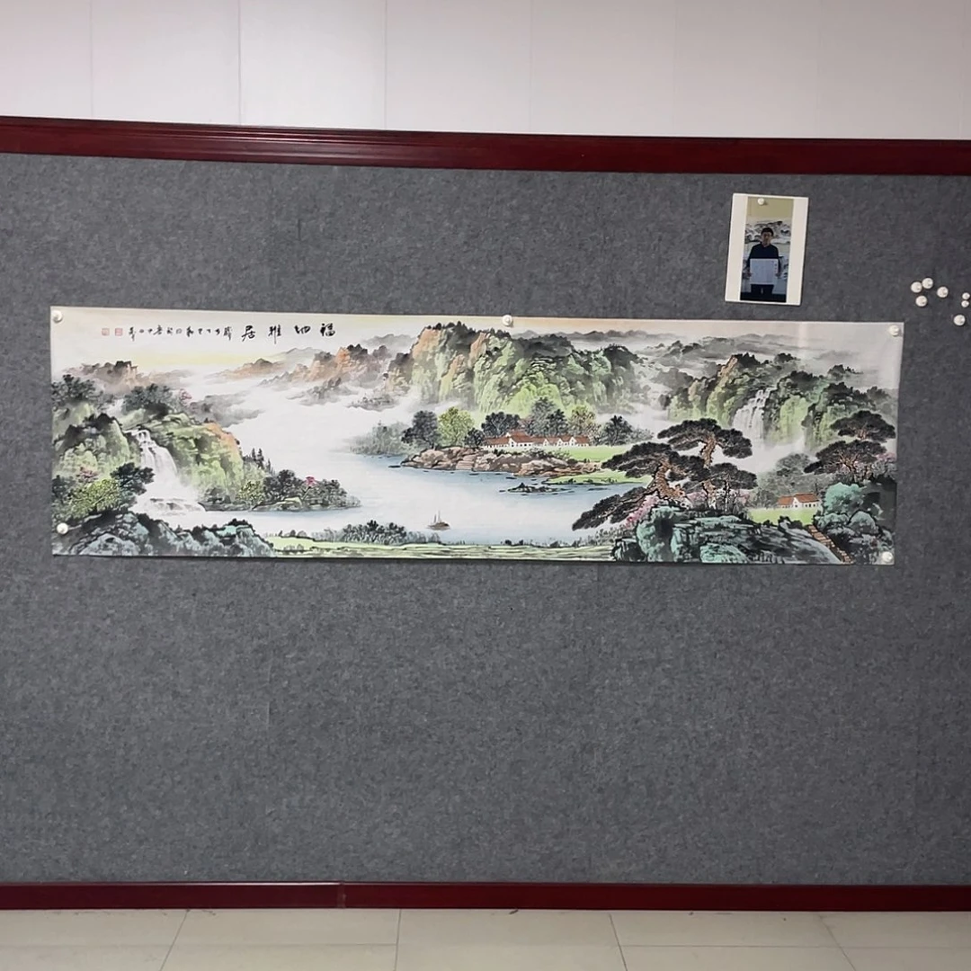 隐***锋国画八尺对开画芯 捡漏