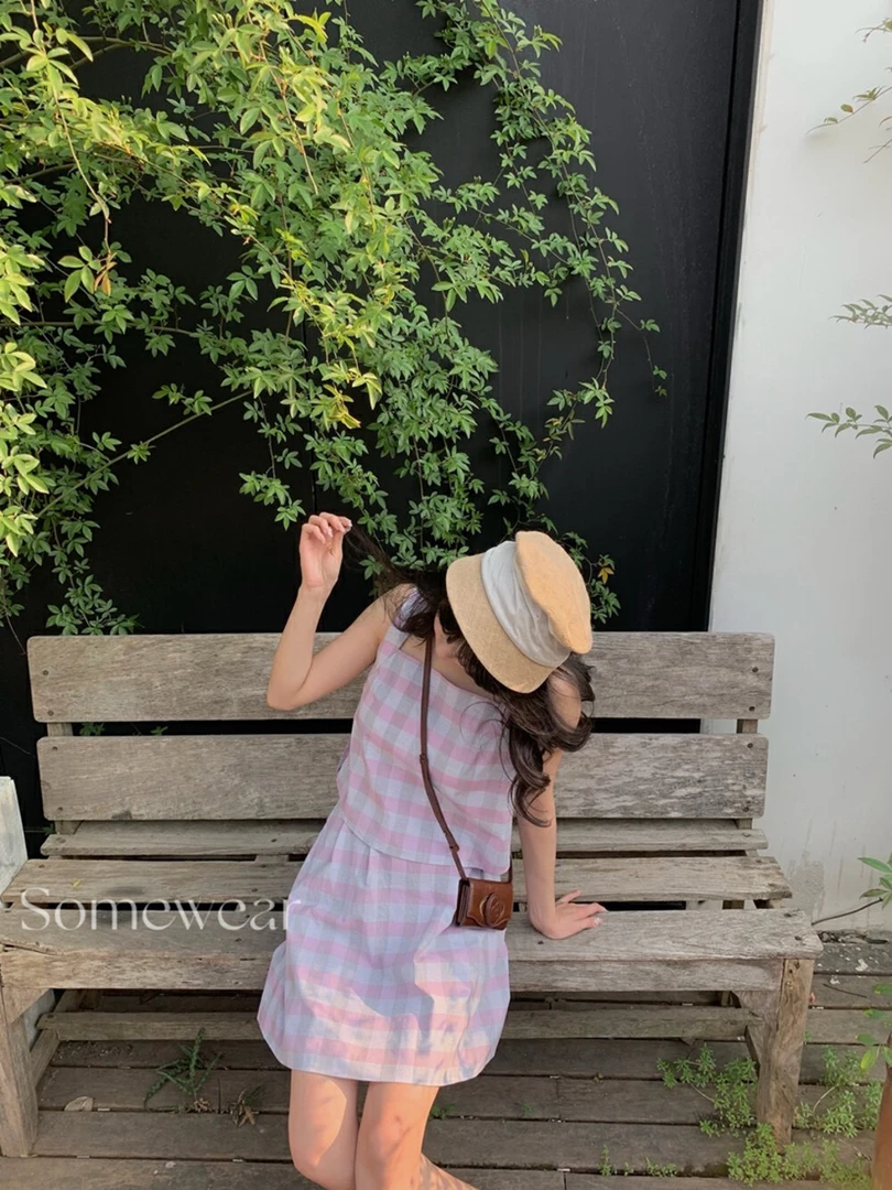 ciment-room韩货 设计款背心➕半身裙套装（NO退NO换）