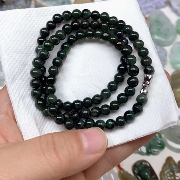 余***就颈饰未镶嵌翡翠天然缅甸翡翠