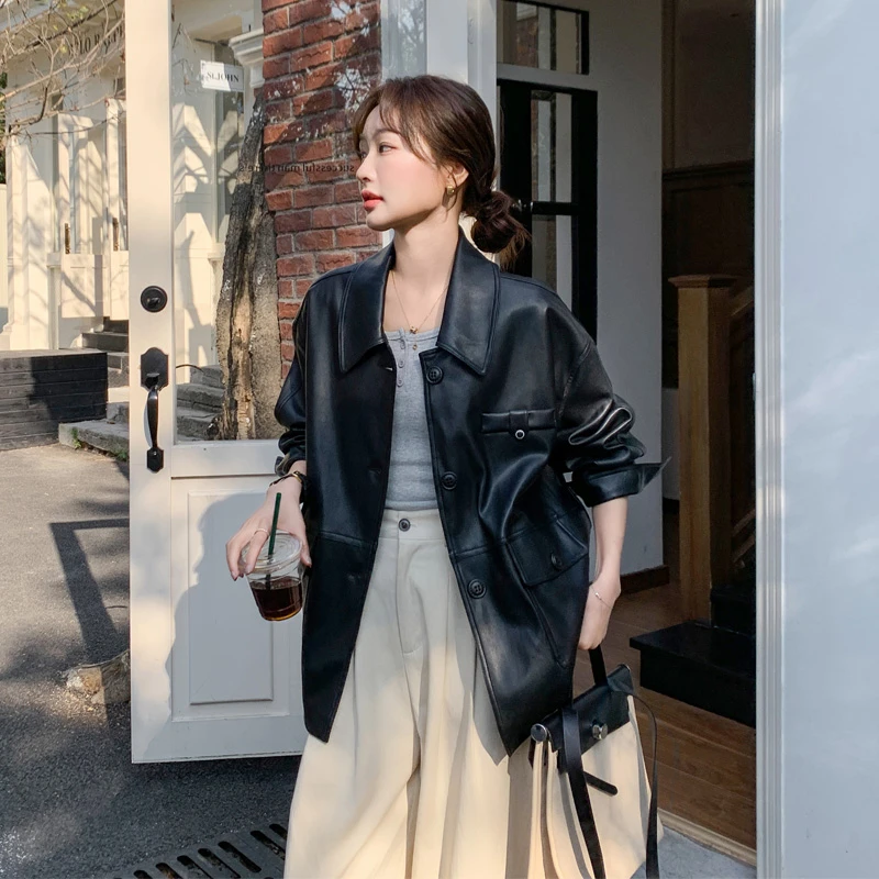 甜酷炸街皮衣外套女2025春秋新款酷飒拽姐工装风韩系穿搭短款夹克