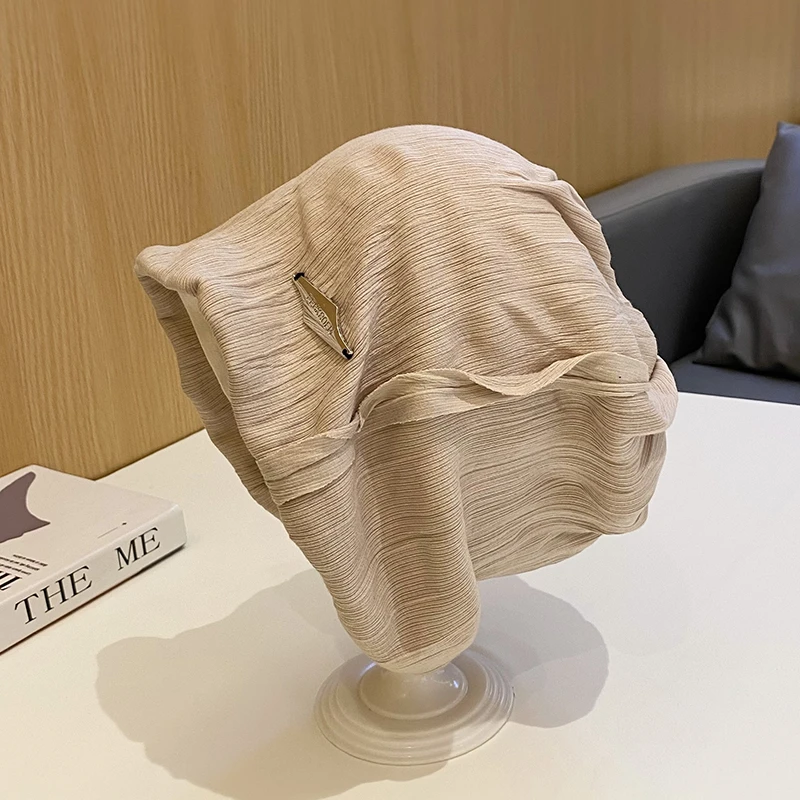 Miss Silas宽松大头围包头帽女素颜冷帽网红时尚薄款堆堆帽显脸小