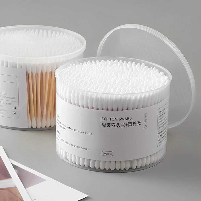 棉签100支-2000支双头棉签包邮木棒化妆用棉棒掏耳朵棉球尖头清洁