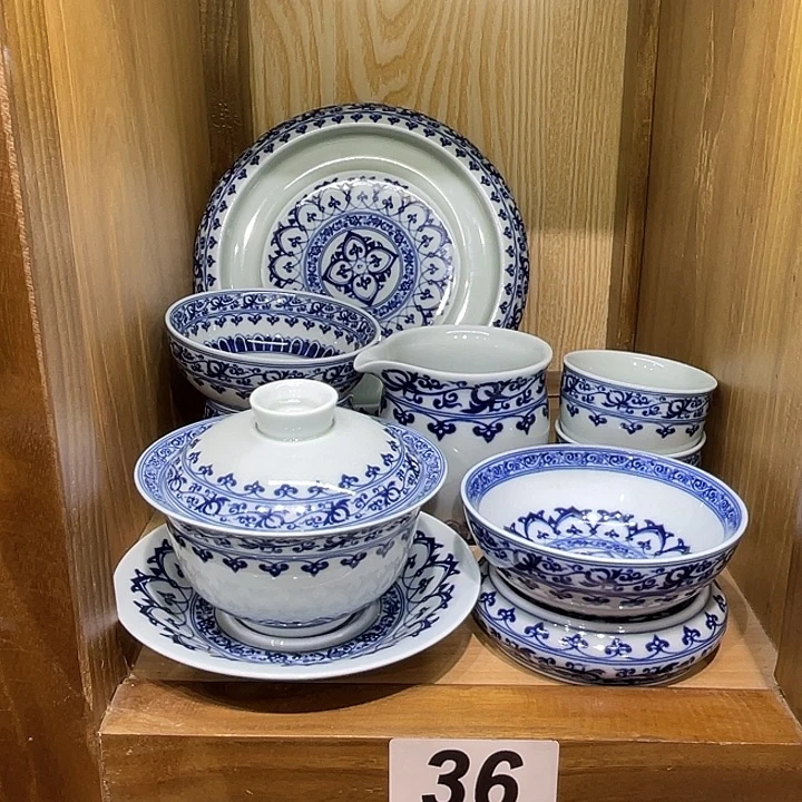 大***圣青花宝相8件套茶器