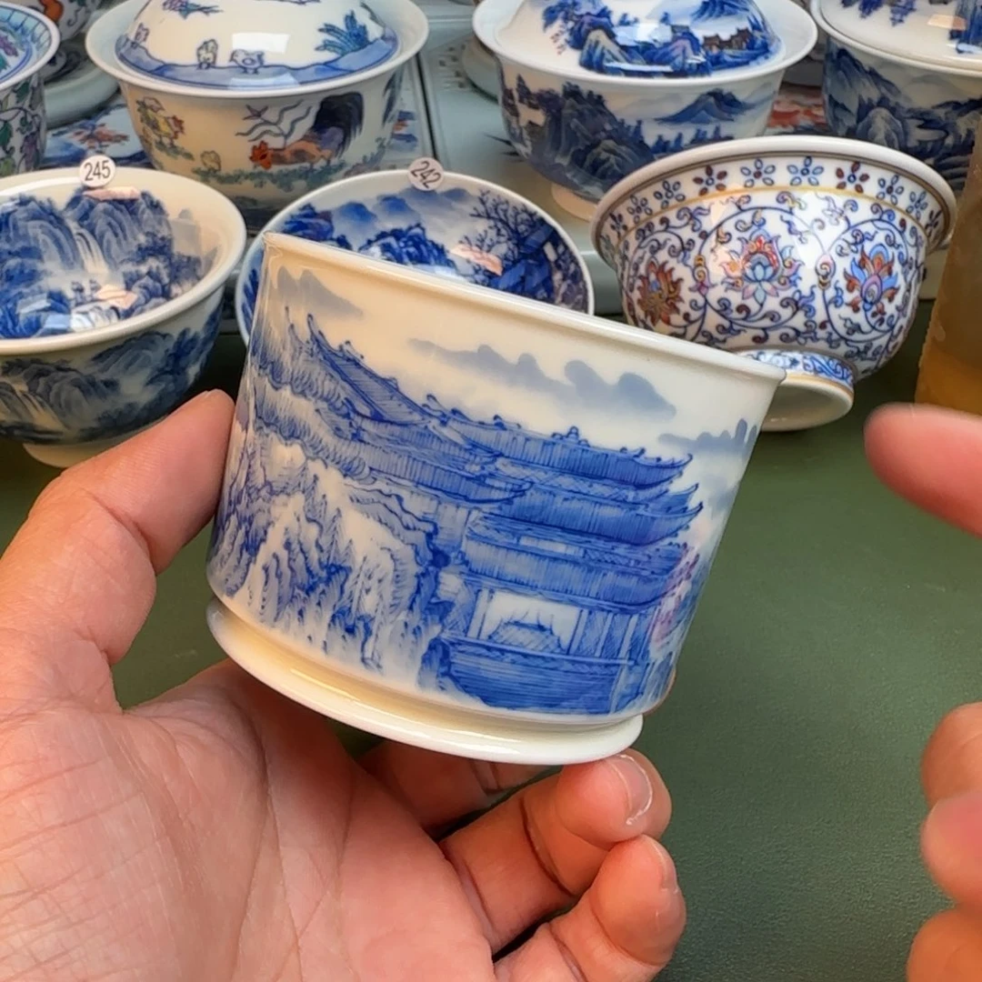 纯手工纯手绘茶具石头295