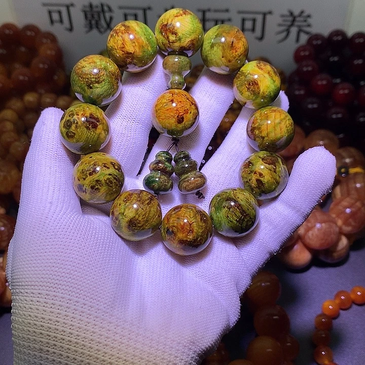 松木（琥珀木）手串/手链2.0 水墨丹青高货