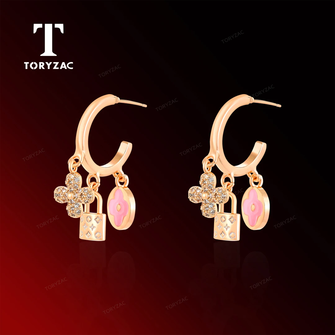 镀k金 925银针 时尚轻奢设计款个性耳钉 2598