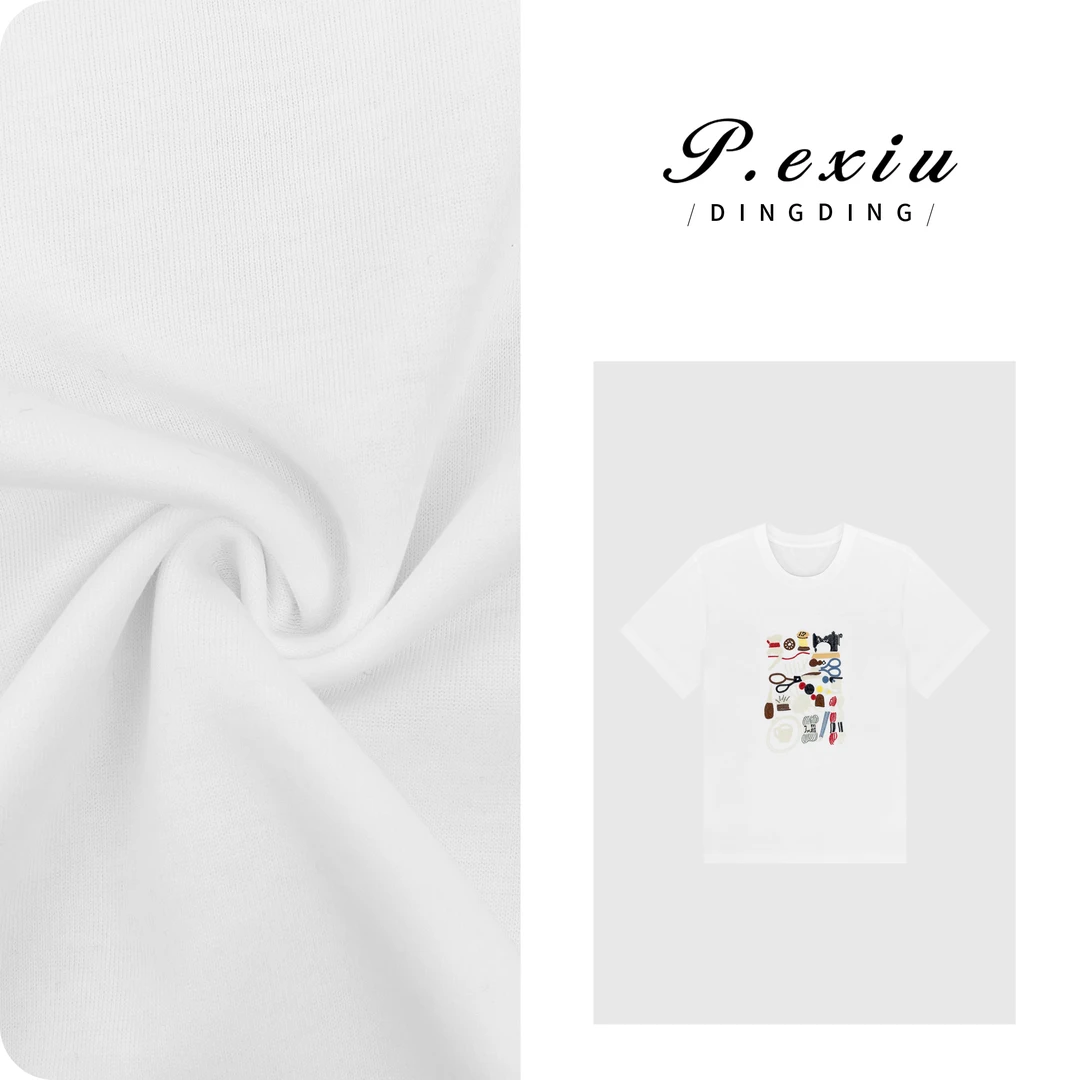 PanYiXiu/潘依绣韩系减龄感多彩刺绣短袖T恤 SH9102