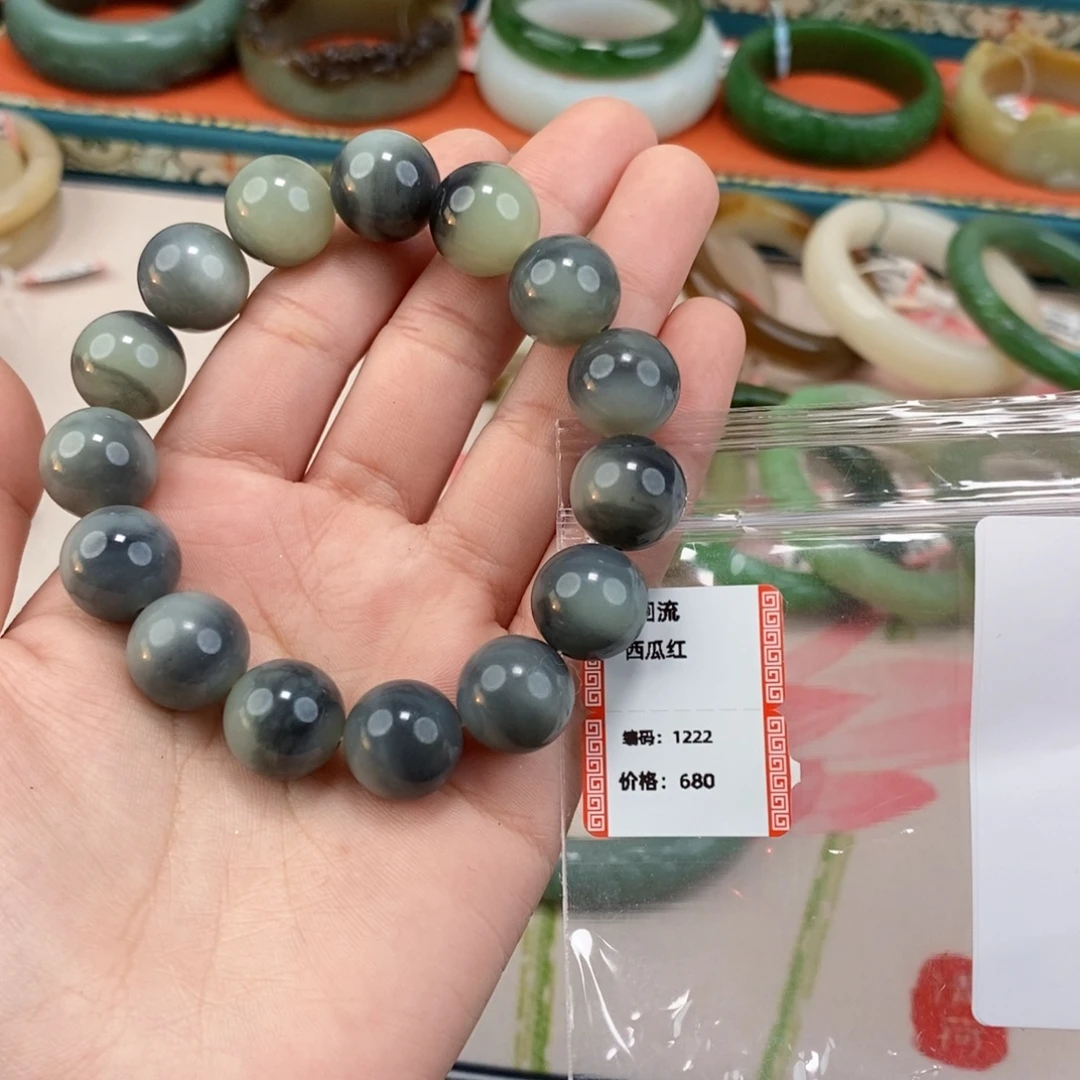 和田玉未镶嵌手镯回流 1222手串 卡14